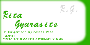 rita gyurasits business card